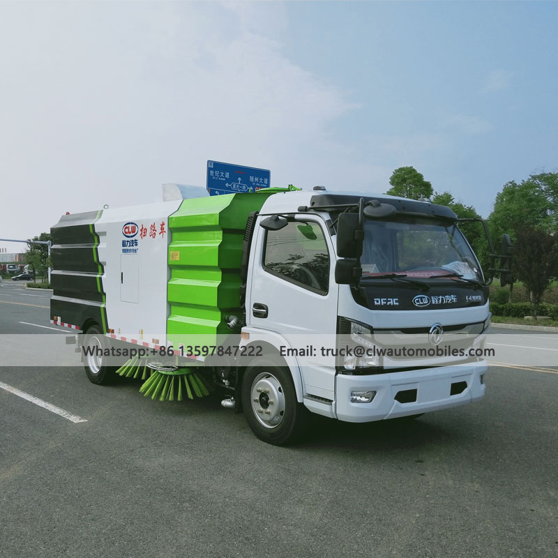DFAC 8000L 4*2 Small Road Sweeper Truck