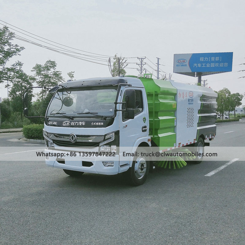 DFAC 8000L 4*2 Small Road Sweeper Truck