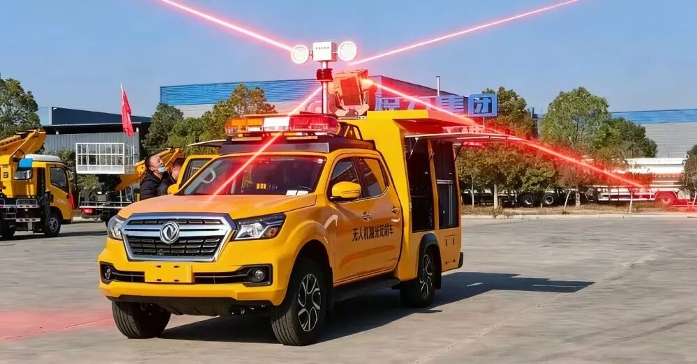 drone-based laser countermeasure vehicle