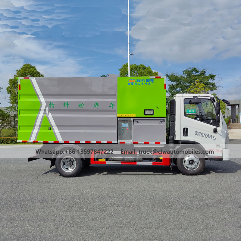 FOTON 10.5m3 branch crushing truck Manufacturer