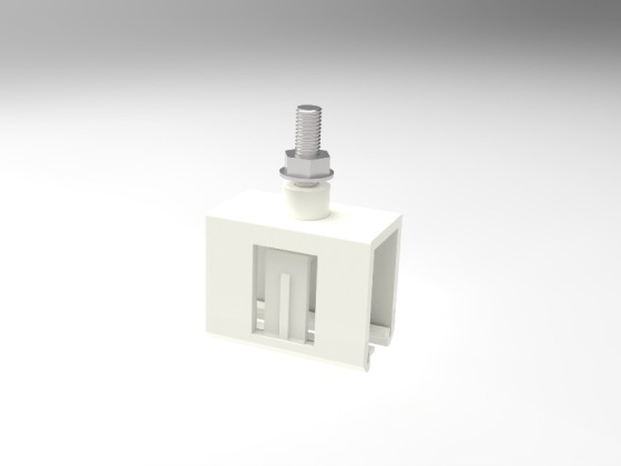 Single-pole aluminum sliding contact line