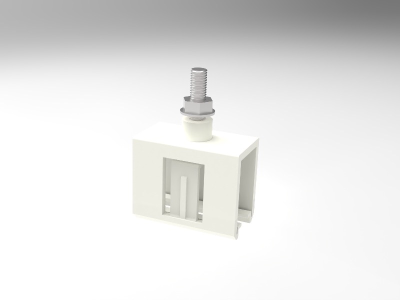 Single-pole aluminum sliding contact line