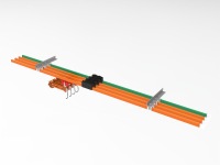 Single-pole aluminum sliding contact line