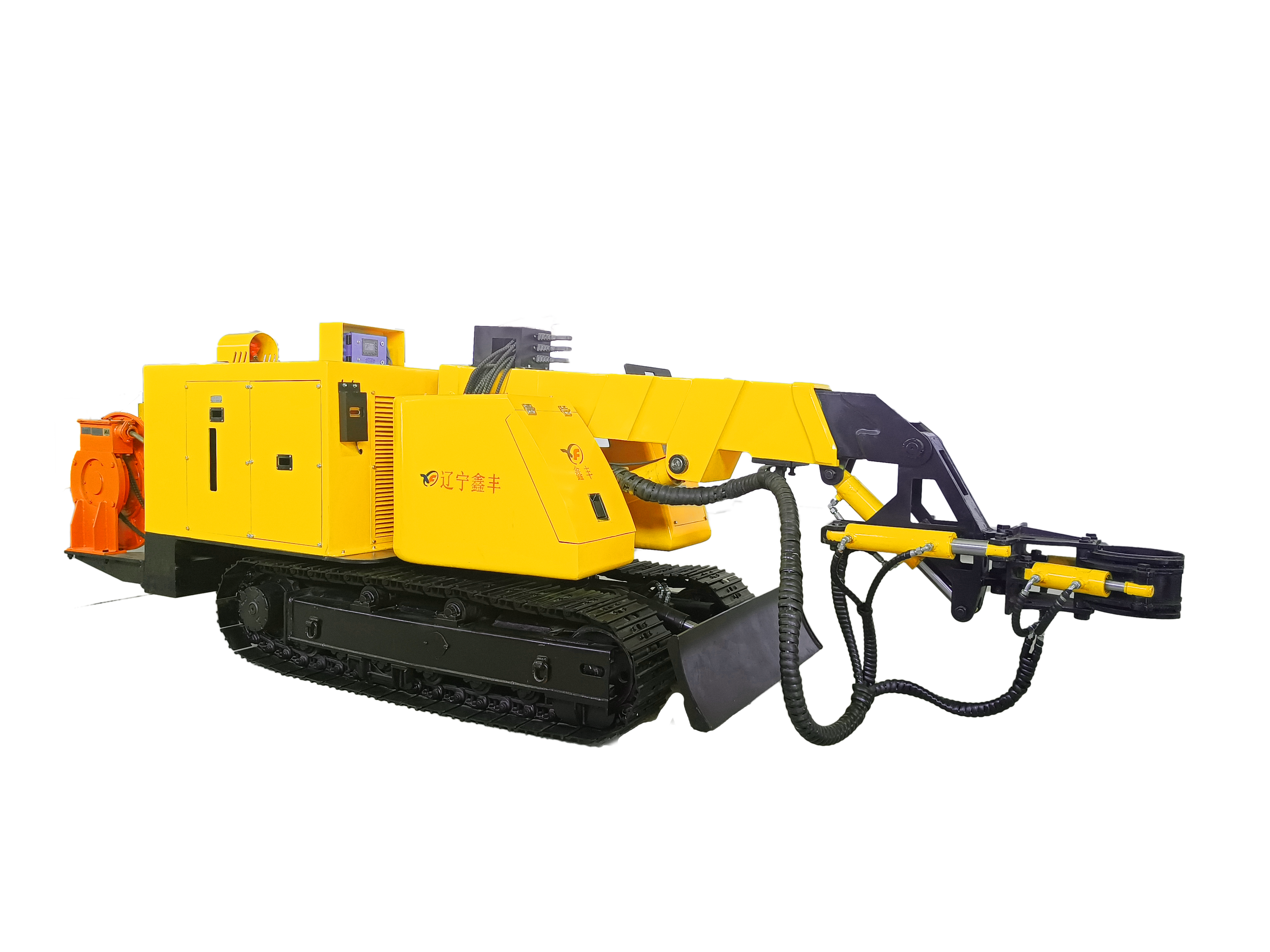 Crawler grab truck for coal mine