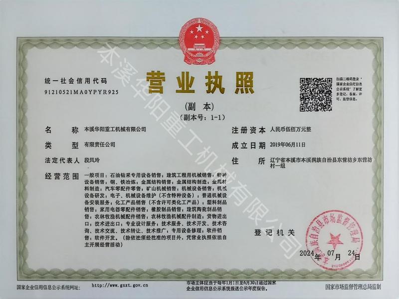 Huayang Business License