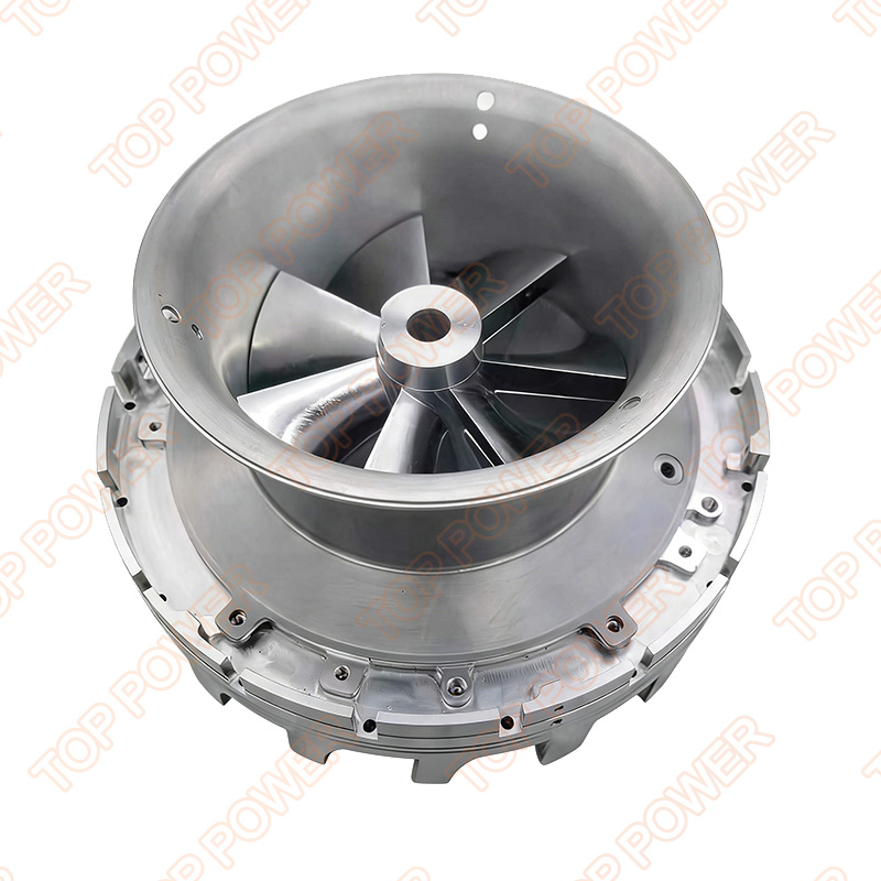 Precision Machined Turbojet Engine Compressor Impeller and Casing Assembly Precision Machined Turbojet Engine Compressor Impeller and Casing Assembly