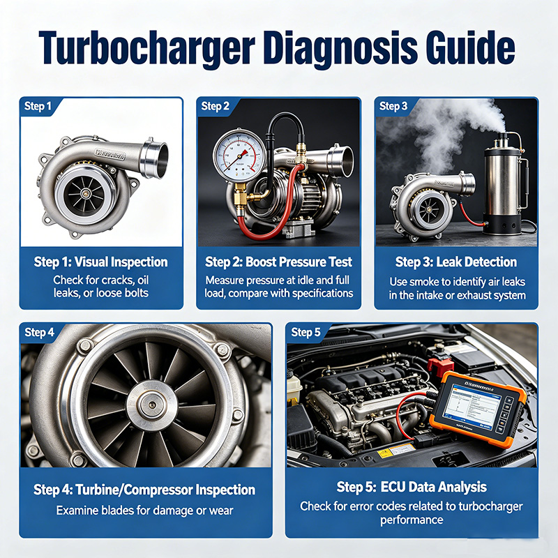 Wie man einen defekten Turbolader Schritt für Schritt diagnostiziert