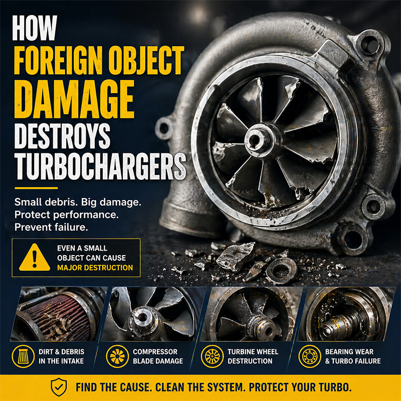 Cómo los daños causados ​​por objetos extraños destruyen los turbocompresores