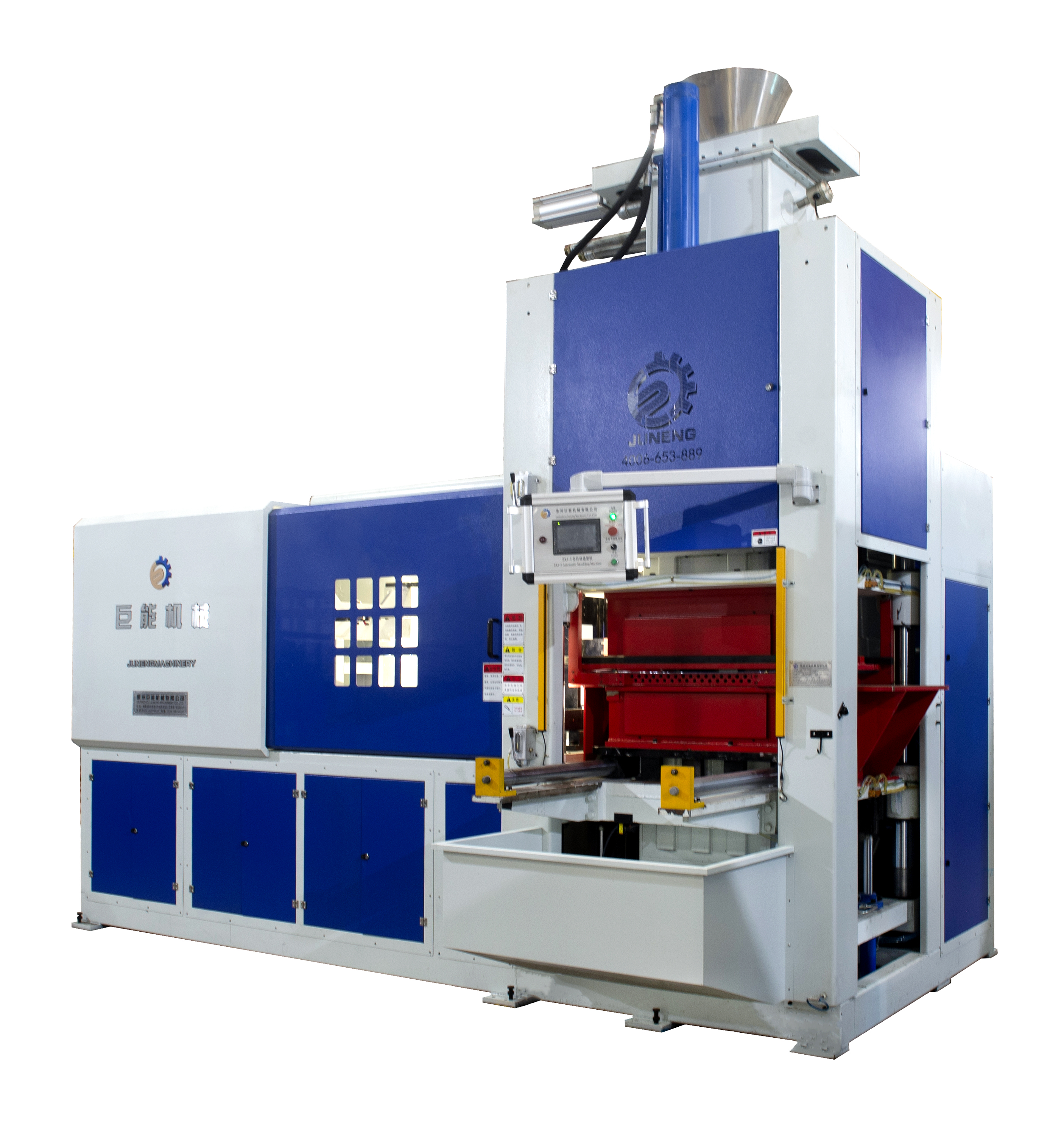 Sand injection molding machine with up and down sand shooting way