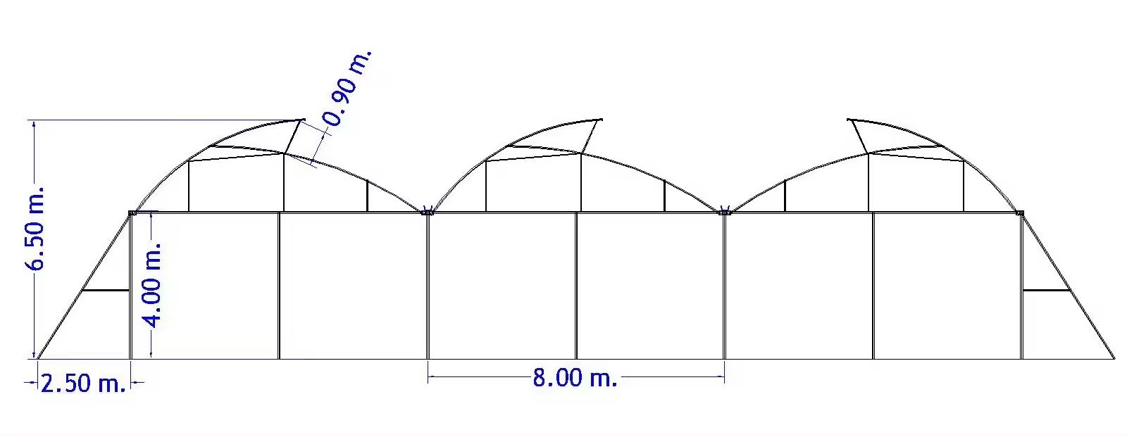 saw tooth greenhouse
