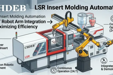 LSR Insert Molding Automation — 24/7 Robot Arm Integration