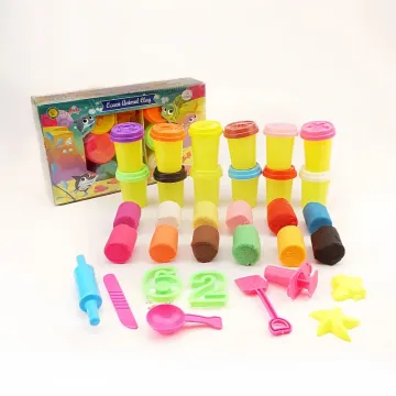 TOYSRUNNER Excellent Service 2022 Hot Selling Playdough 6 Pack Slime Kit Shapes Container Cutter Toys Playdough