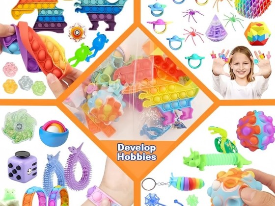 Huge Paw Silicone Chick Grape Squeeze Toys Gift Box Kawaii Boys Ball Eye Popping Squeeze Toys for Kids