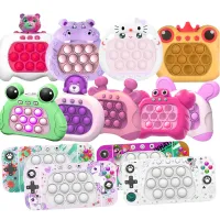 Fidget Sensory Squeeze Toys Gift Box Light-Up Pop Electronic Pro Quick Push Game Silicone Training Squeeze Toys for Kids