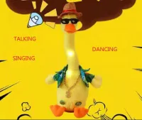 Talking Plush Funny Dancing Duck Toy Tik Tok-electric Plush Yi Jun Toys Dancing Duck