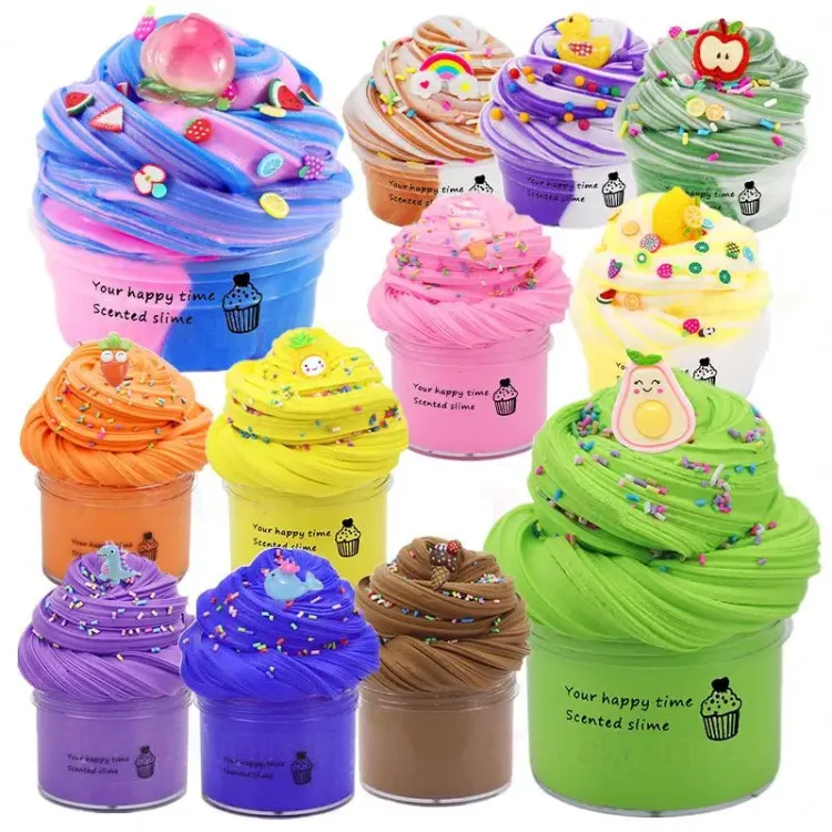 2020 New Hot Selling Slime Toy Set Soft Color Soft Clay Kids Cotton Mud Foam Cotton Clay Fluffy Slime Super Light Clay