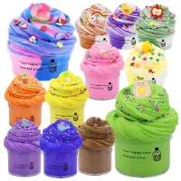 2020 New Hot Selling Slime Toy Set Soft Color Soft Clay Kids Cotton Mud Foam Cotton Clay Fluffy Slime Super Light Clay