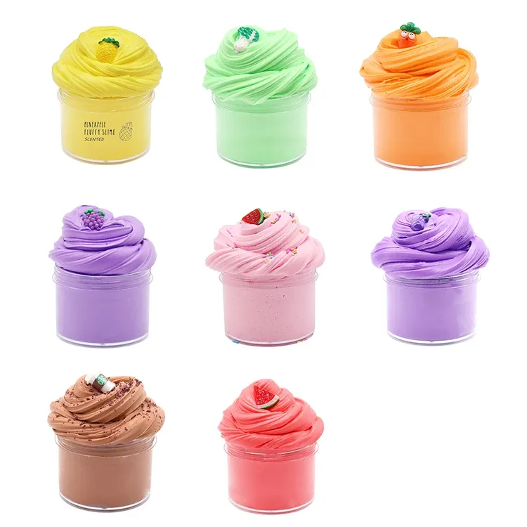 2020 New Hot Selling Slime Toy Set Soft Color Soft Clay Kids Cotton Mud Foam Cotton Clay Fluffy Slime Super Light Clay