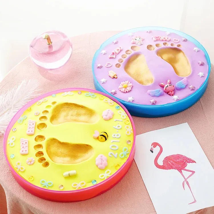 Wholesale Fashionable Baby Birthday Foot DIY Eco-Friendly Hand Printing Slime Clay Kit