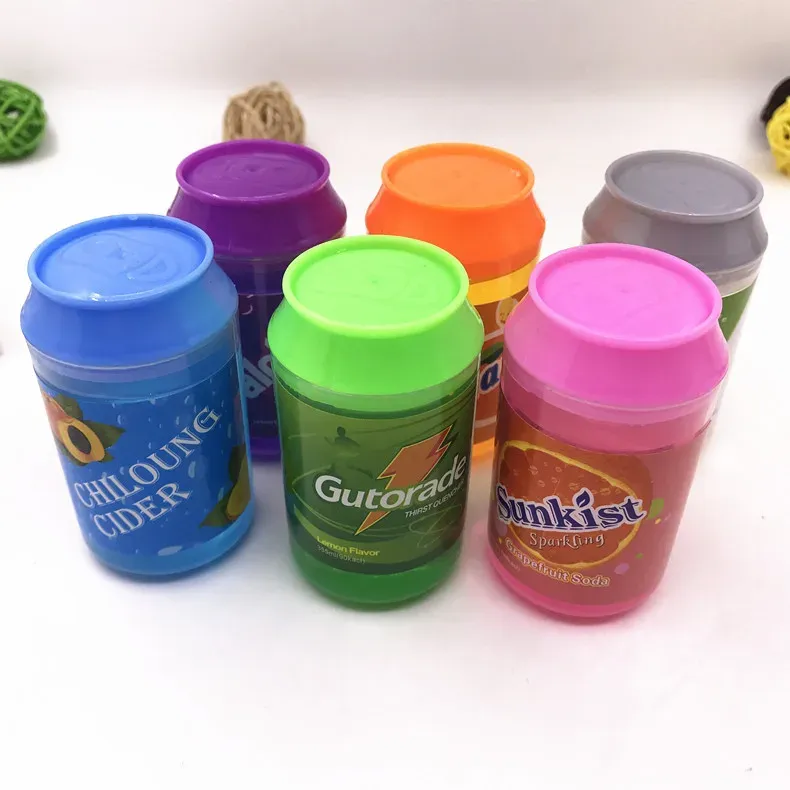 2020 Educational Slime Toys Product Kids Barrel O Colorful Scented Charms Crystal Cola Can Putty Slime