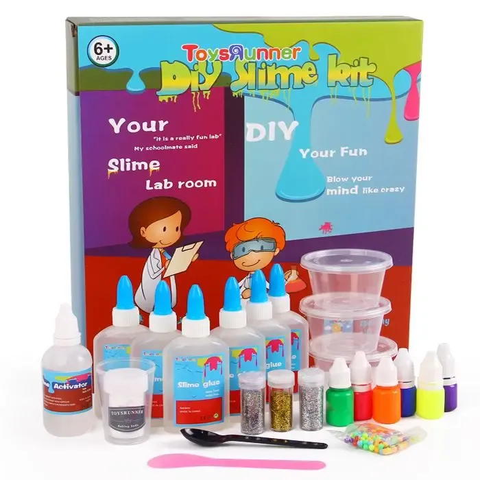 DIY Slime Making Kit Creative Educational Toys Kids Lab Glue Activator Diy Slime Set with Toys