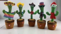 Cute Mexican Style Singing and Dancing Talking Cactus Knitting Plush Toys Gift for Kids and Adult