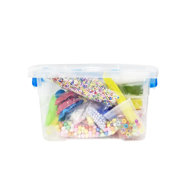 Educational DIY Toy Foam Glitter Cream Fluffy Slime Vomit Stretchi Crystal Clear Charms Slime Kit