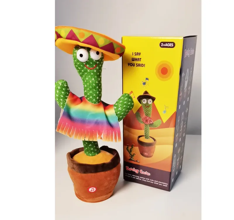 Wholesale Stuffed English Music Lights Simulation Doll Dancing Cactus Plush Toys