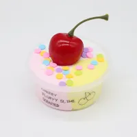 Strong Stretching Mud Clay Wholesale Cherry Fruit Fluffy Slime Toys for Christmas
