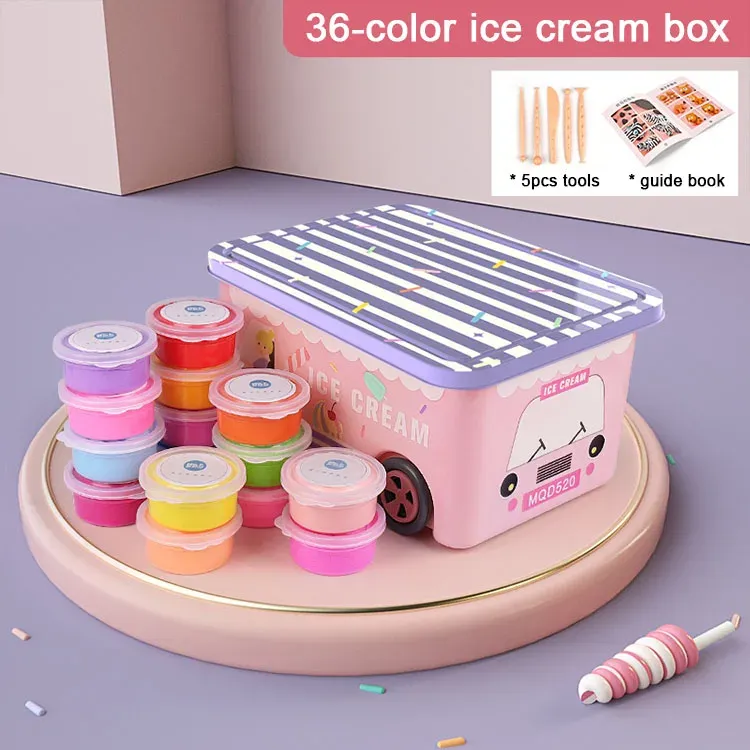 Super Light Cream Plasticine Polimero Non-toxic Color Magic Clay Kit Toy Oven Bake Polymer Sculpt Magic Clay Doll