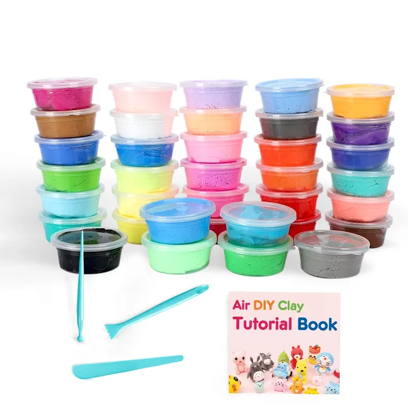 2021 Educational DIY Modeling Tools Soft Clay Kit Bar Soft Playdough Foam Set Accessories Air Dry Polymer Clay
