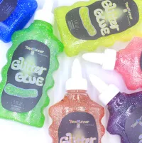 2019 Hot Sale Purple Colorful OEM Acceptable Slime Glue Glitter Glue DIY Sliem Kit