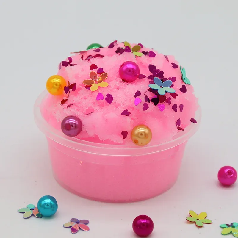 2019 Hot Sale Cream Clay Toys Colorful Glitter Accessories Safe Slime Toys