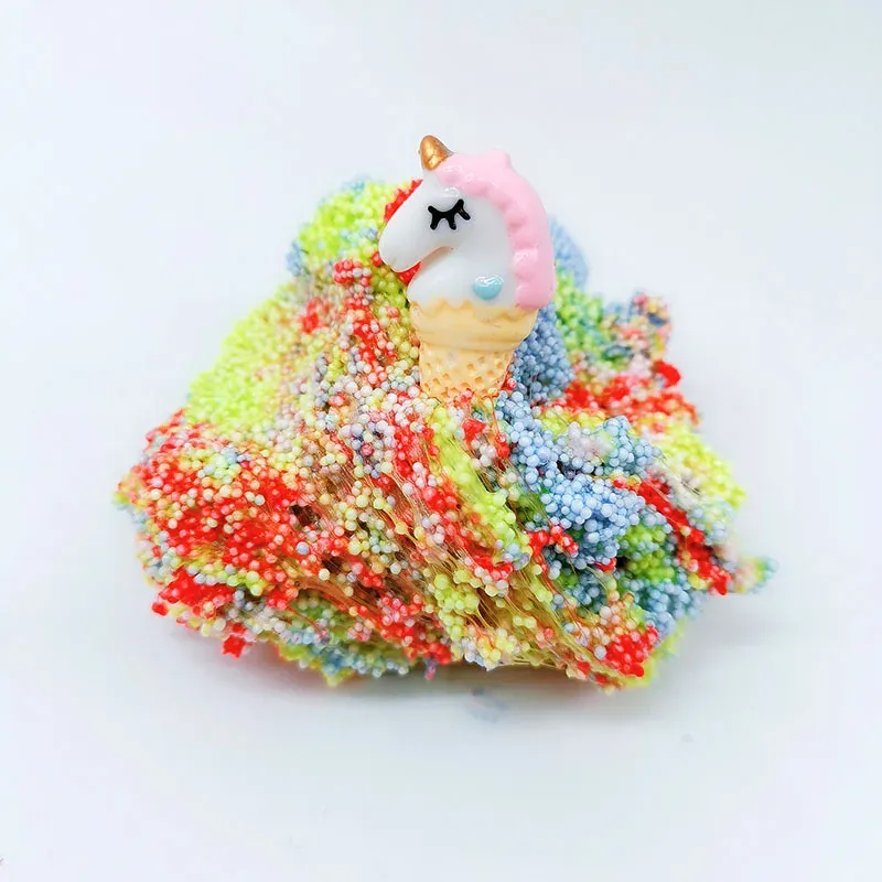 2019 Hot Sale Floam 4 Color Slime Toys Children Anti Stress Popular Fruit unicorn Snow Mud Slime