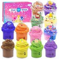 Hot Sale Educational Kids Toy 3 Colors Mix Unicorn Charms Silk Slime