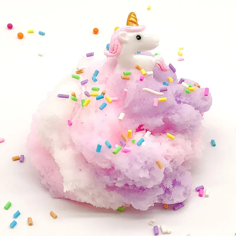 Hot Sale Educational Kids Toy 3 Colors Mix Unicorn Charms Silk Slime