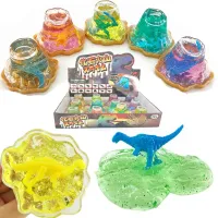 Trending Kid Toy Japan Korea Slime Glitter Accessories Crystal Animal Slime Dinosaur Volcano Slime Putty