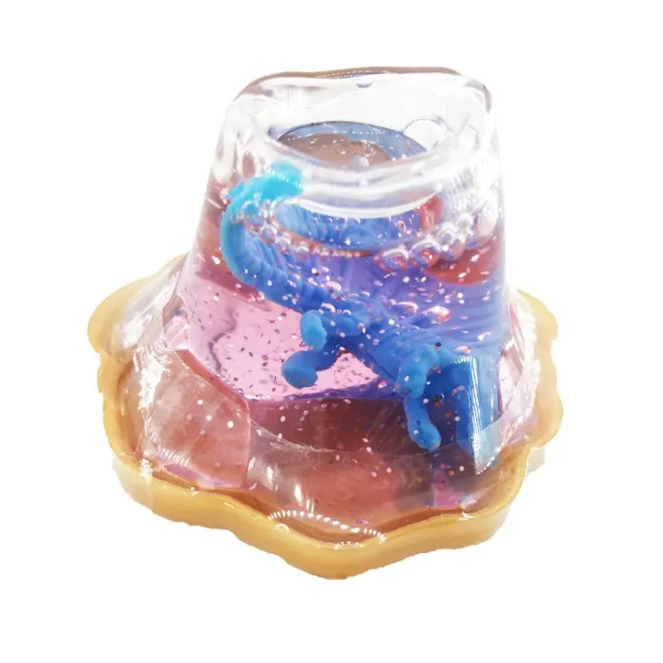 Trending Kid Toy Japan Korea Slime Glitter Accessories Crystal Animal Slime Dinosaur Volcano Slime Putty