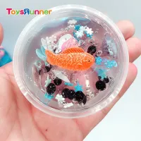 2019 New Charms Blue Crystal Kids Slime Plastic Bottle Ocean Sea Dolphin Puttty Slime