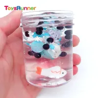 2019 New Charms Blue Crystal Kids Slime Plastic Bottle Ocean Sea Dolphin Puttty Slime