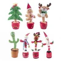 Fake Talking Dancing Cactus Toy Repeat Talking Usb Charging Bailando Pot Funny Peluche Baby Electronic Plush Cactus Toy