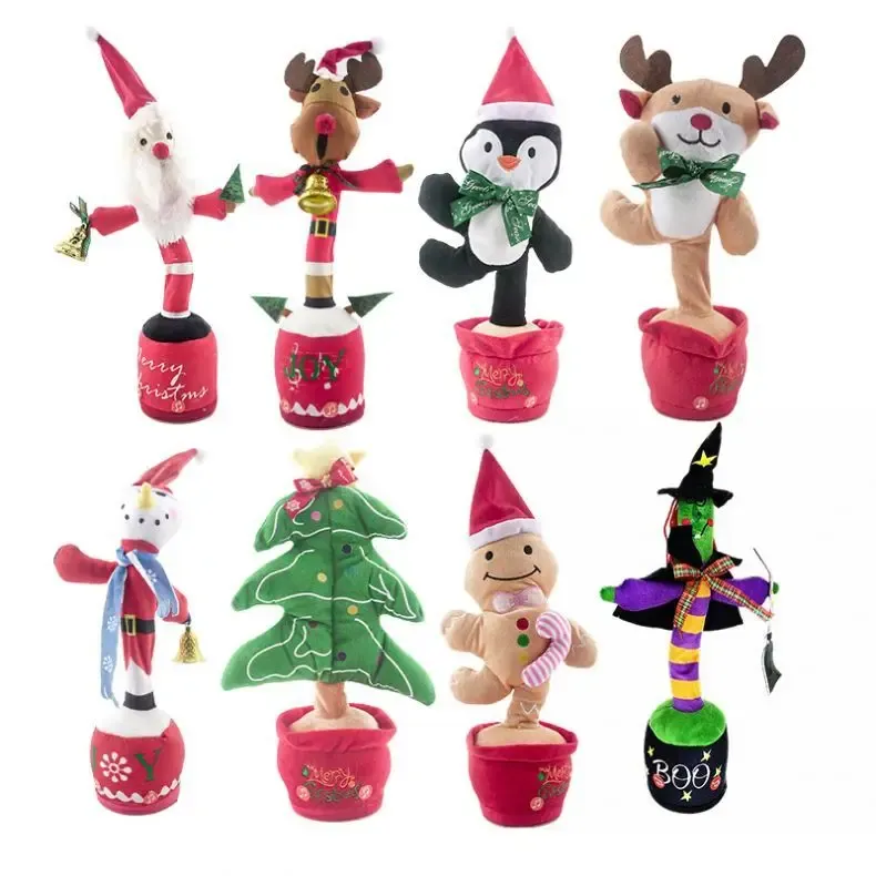 Fake Talking Dancing Cactus Toy Repeat Talking Usb Charging Bailando Pot Funny Peluche Baby Electronic Plush Cactus Toy