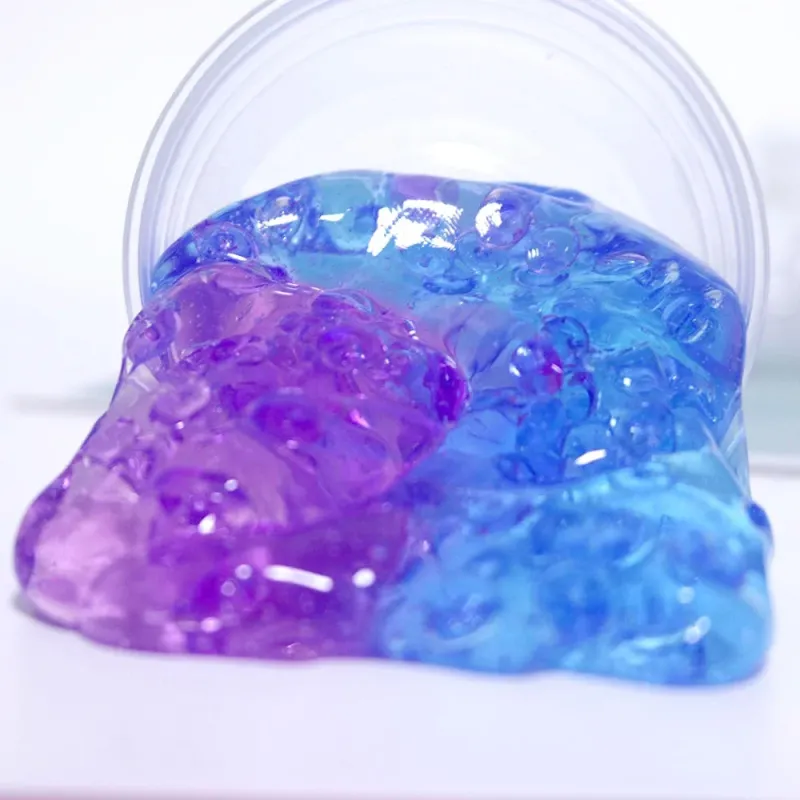 galaxy Lab Glacier Crystal Slime Barrel Change Color Oil clear Crazy Playdough Slime Putty Slime