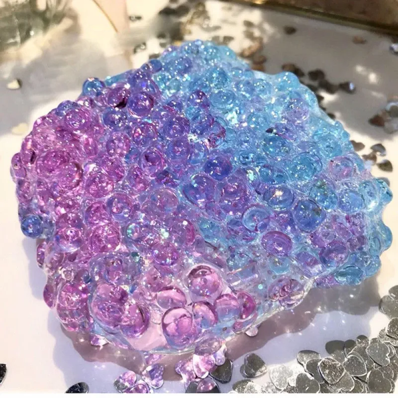 galaxy Lab Glacier Crystal Slime Barrel Change Color Oil clear Crazy Playdough Slime Putty Slime