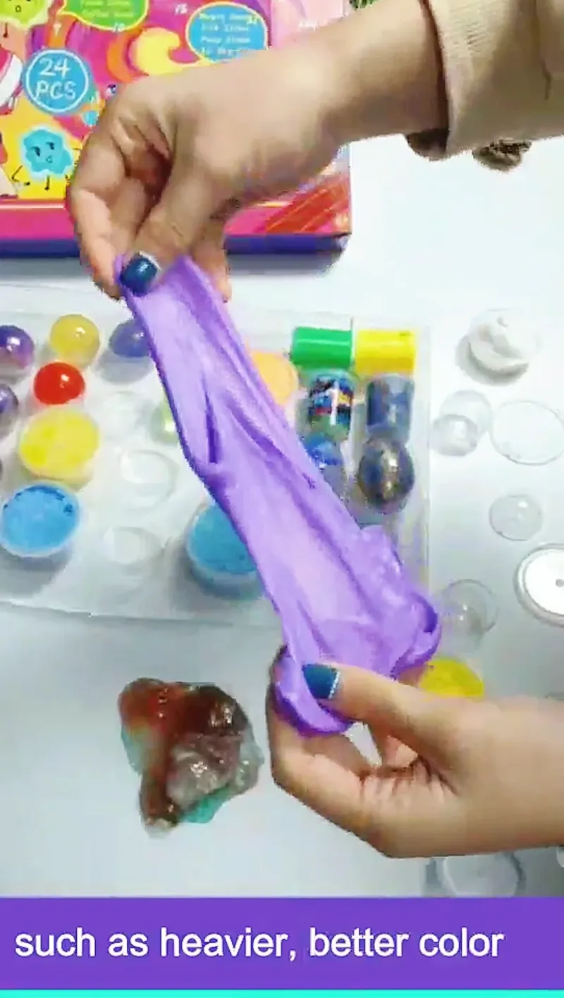TOYSRUNNER 2022 Crystal Rainbow Mermaid Slime Kit Make Fidget Toy Jumbo Scents Easter Kids Slime
