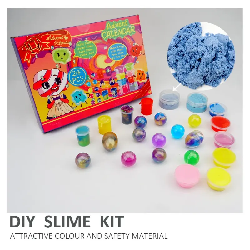 TOYSRUNNER 2022 Crystal Rainbow Mermaid Slime Kit Make Fidget Toy Jumbo Scents Easter Kids Slime