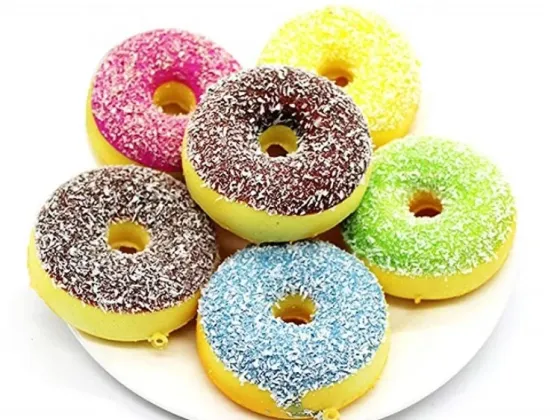 Squishy Pack PU Scented Slow Rising Donut Squishy Toys Soft With Cream Educational Donut Squishy Toys for Children