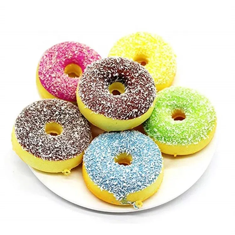 Squishy Pack PU Scented Slow Rising Donut Squishy Toys Soft With Cream Educational Donut Squishy Toys for Children