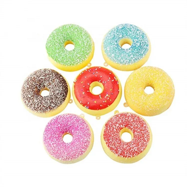 Squishy Pack PU Scented Slow Rising Donut Squishy Toys Soft With Cream Educational Donut Squishy Toys for Children
