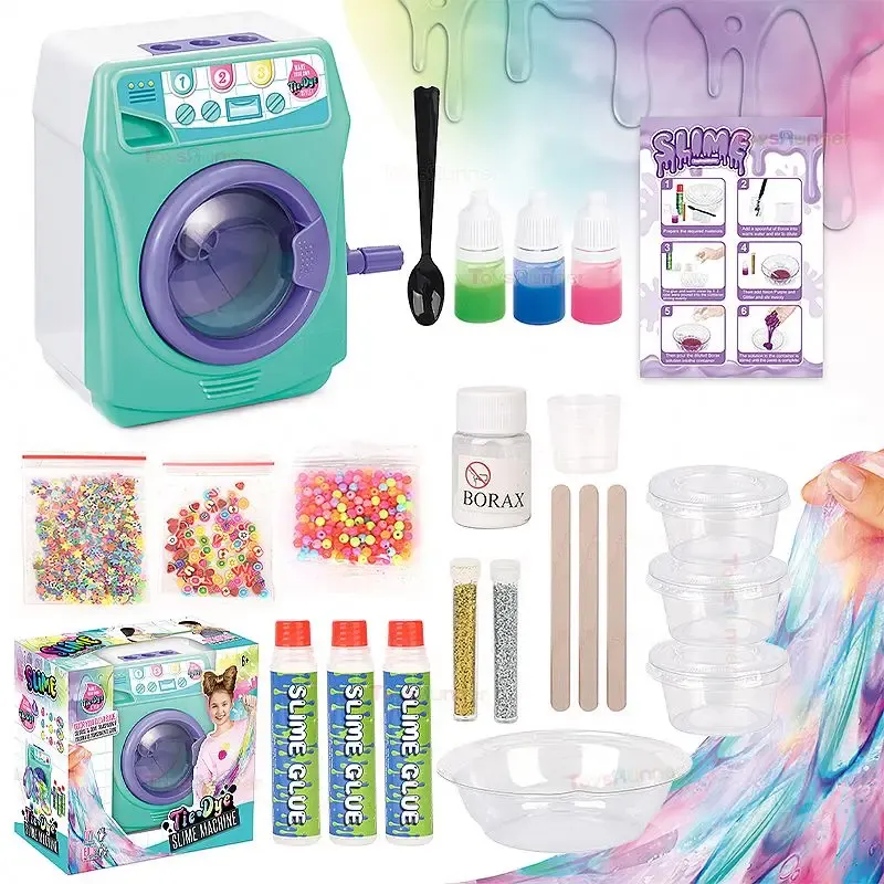 Bulk Clay Tie Dye Galaxy Slime Making Kit Machine Activator Products Jelly Charms Soft Slime for Children